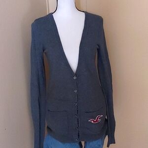 Hollister Charcoal Knit Top